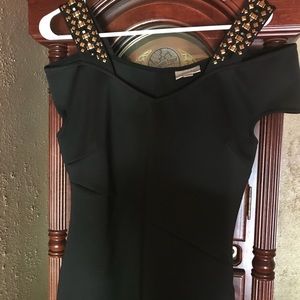 Off the shoulder black top